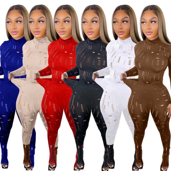 

women tracksuits designer see through hollow out two piece sets streetwear short sleeve skinny slim net plaid hole suit, Gray