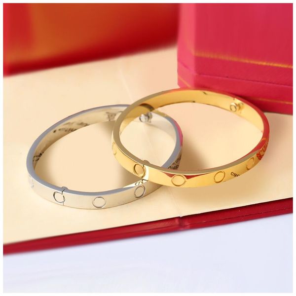 

love bracelets carti bracelet screw bangle platinum braclets schwestern armband silver bangles for women braclet pulsera oro mujer bracciale, Black