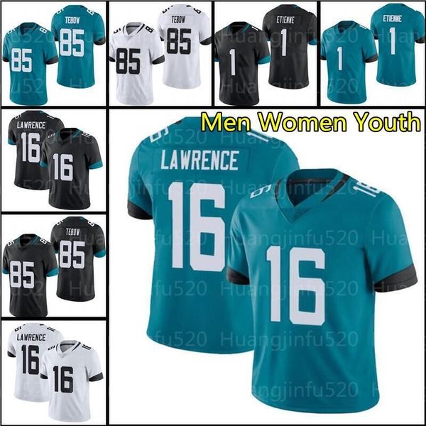 

jersey custom jacksonville''jaguars''16 trevor lawrence 85 tim tebow 1 travis etienne football josh allen james robinson, Black;red