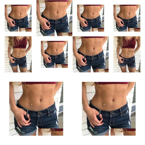 

belly chains summer bohemian fashion jewelry starfish pendant waist chains belt belly chain drop delivery body dhyln, Silver