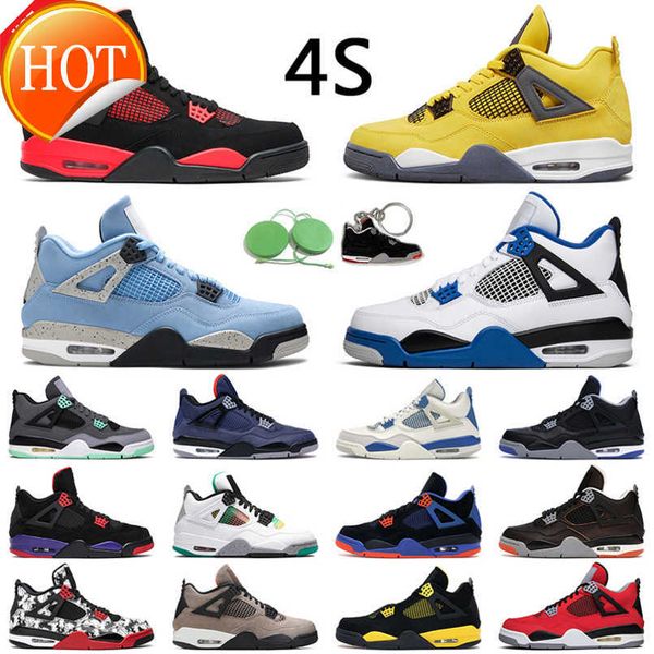 

mag basketball shoes jumpman 4 retro motorsports basketball shoe 4s university blue taupe haze white cement sail mens trainer outdoor sports, Black
