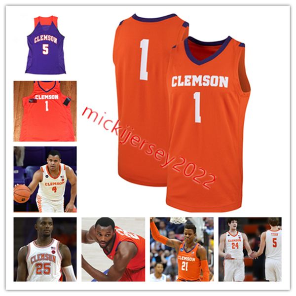 

marcquise reed clemson tigers basketball jersey custom stitched jaron blossomgame 14 elijah thomas 35 landry nnoko 32 kj. mcdaniels 35 trevo, Black