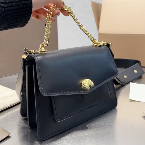 

chain handbag crossbody bags golden snakehead messenger bags flap totes fashion letter removable adjustable wide shoulder strap magnetic has