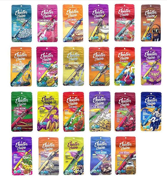 

empty edible packaging gummy mylar bag 1000mg jeeter juice bags smell proof zipper plastic package biggie