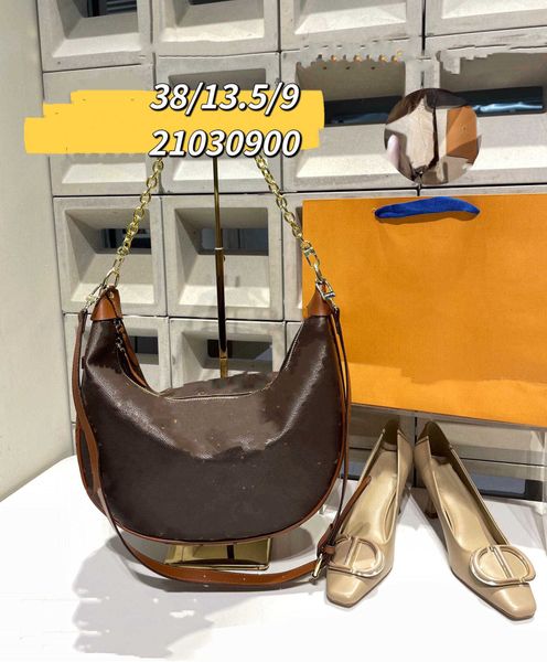 

22ss over the moon shoulder handbag prefall 22 crescent bag women pu leather half moons chain crossbody designer nano monograms