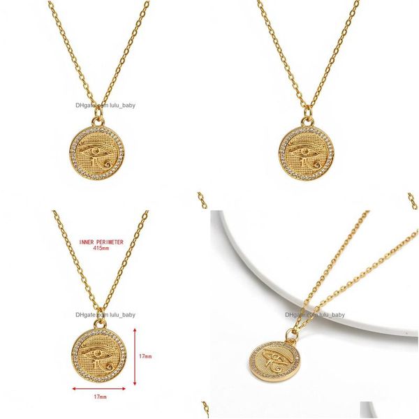 

pendant necklaces fashion jewelry evil eye pendant necklace inlaid crystal womens necklaces drop delivery pendants dh8ns, Silver