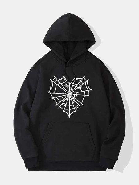 

men's hoodies sweatshirts new trend loose men's hooded pullover men's, Black