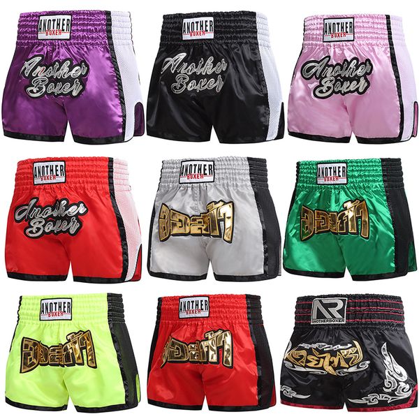 

boxing trunks anotherboxer shorts fitness training martial arts fighting child pants kid muay thai kickboxing mma gym sportswear 221130, Blue