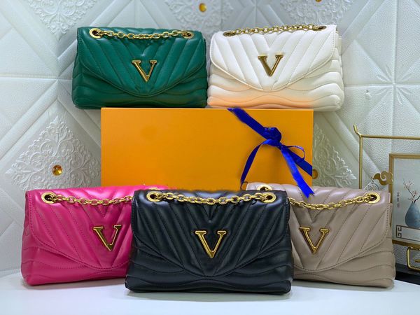 

new wave chain bag v-joint designer bag leather handbag clutch handbags counter same style shoulder crossbody package m58552 m58549 m58553 m