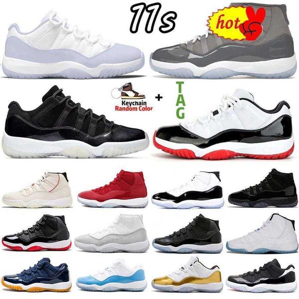 

basketball shoes cool grey high citrus university pure violet legend blue bred concord space 2022 new 72 -10 low 11 11s jam gamma women mens, Black