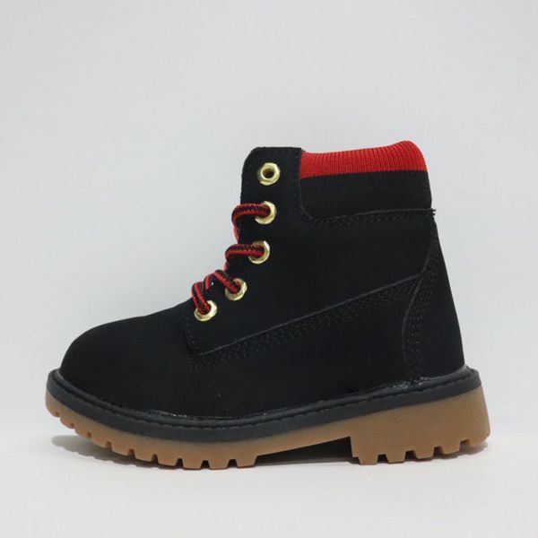 

2022 original quality kid shoes boots women classic yellow timber men waterproof casual ankle land boot cut snow hiking sports trainer shoes, Black