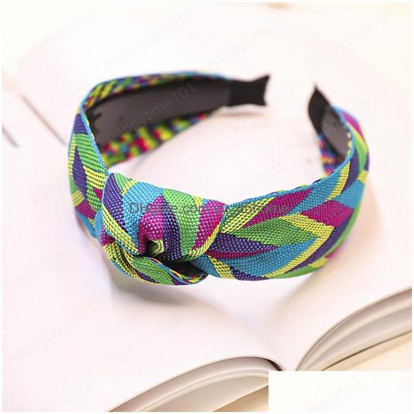 

headbands ribbon knot headband fashion colorf hairband knotted women hair accessories drop delivery jewelry hairjewelry dhe0g, Silver
