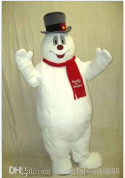 

2023 factory mascot city frosty the snowman mascot costume anime kits fancy dress carnival, Red;yellow