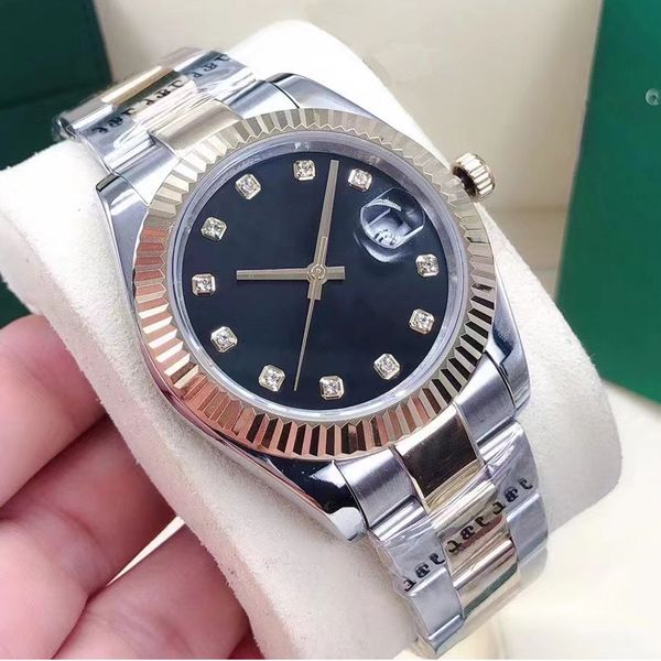 

diamond mens watches automatic mechanical wristwatches 36mm 40mm womens watch life waterproof business couple wristwatch gift montres de lux, Slivery;brown