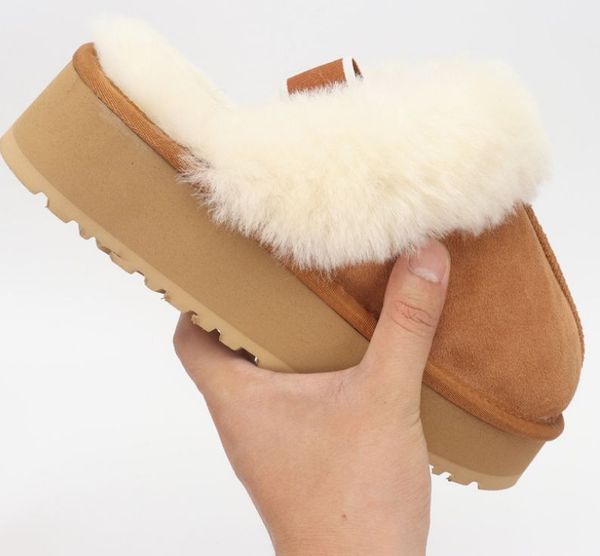 

2024 hot man women increase snow slippers Soft comfortable sheepskin keep Warm slippers Girl Beautiful gift free transshipment, Red