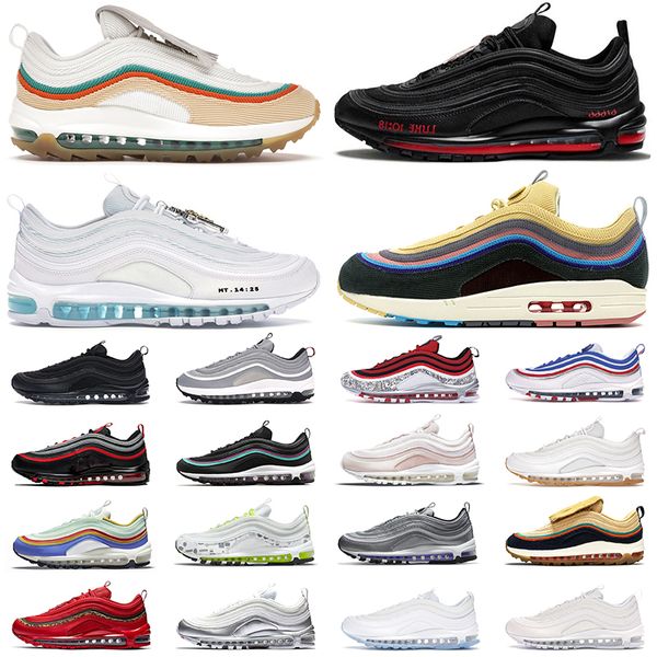 

og running shoes men women outdoor shoes sean wotherspoon mschf lil nas satan jesus triple white black silver bullet mens sport sneaker trai
