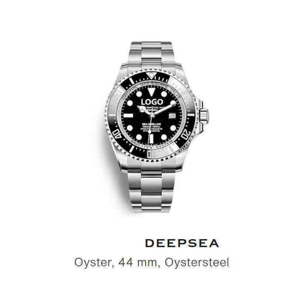 

sea-dweller 44mm luxury watche automatic es wrist mechanical man stainless steel strap, Slivery;brown