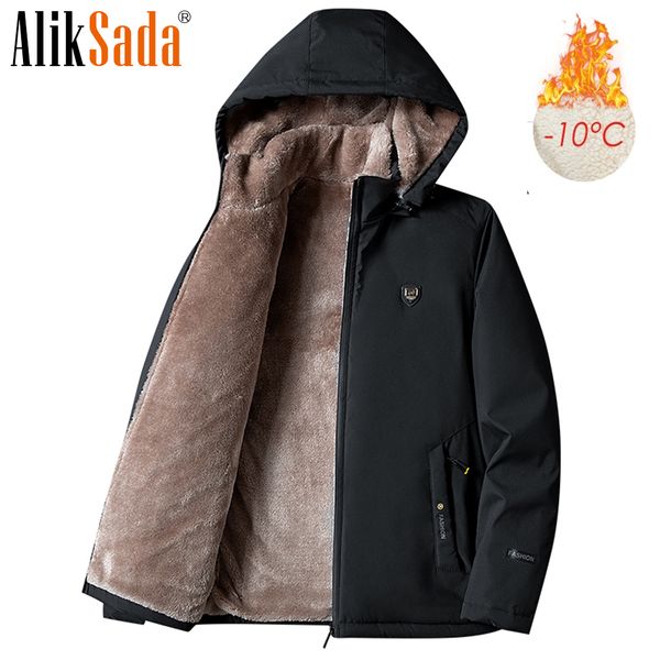 

mens vests 5xl winter casual classic warm thick fleece parkas jacket coat autumn fashion pockets windproof parka plus size 221130, Black;white