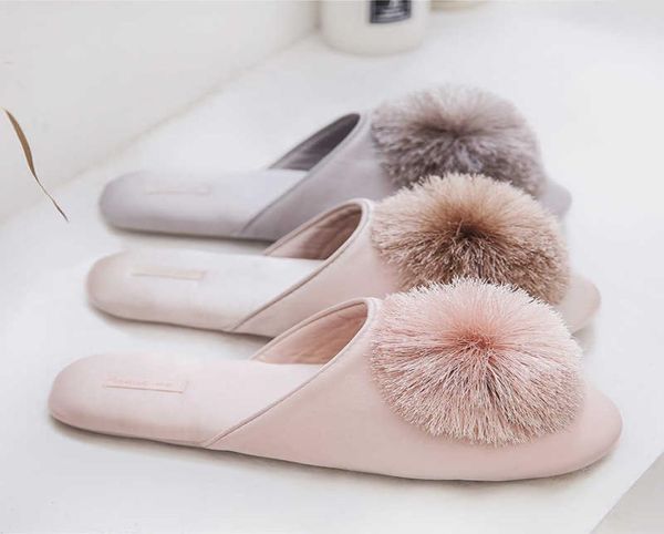 

women house slippers 2020 fur slides memory foam slipon comfort tassel pompom home shoes wedding bedroom nonslip indoor x09254863337, Black