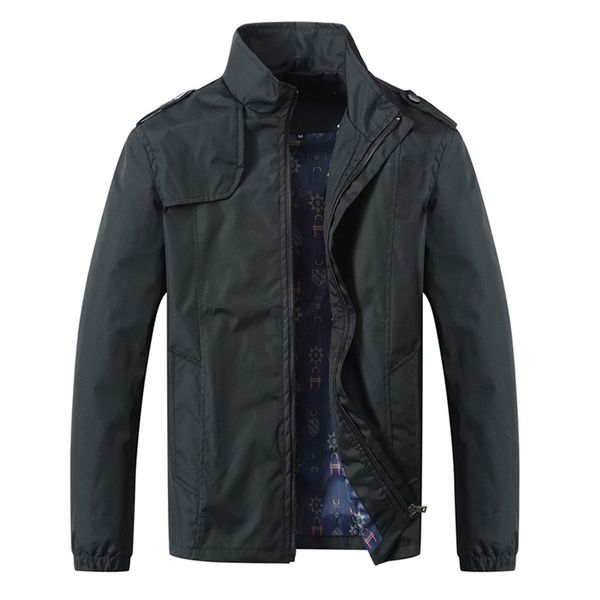 

mens jackets arrival spring autumn casual windproof men slim outwear stand collar coat male clothing plus size with zipper 221129, Black;brown