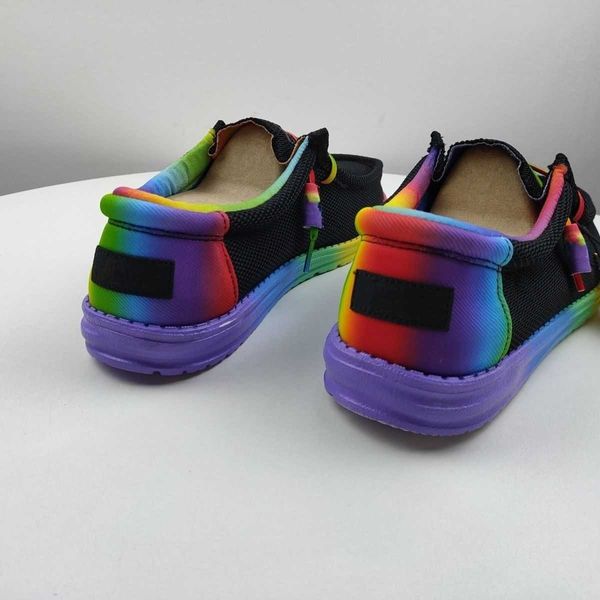 

dress classic cloth large black rainbow sole men's shoes dude 1128