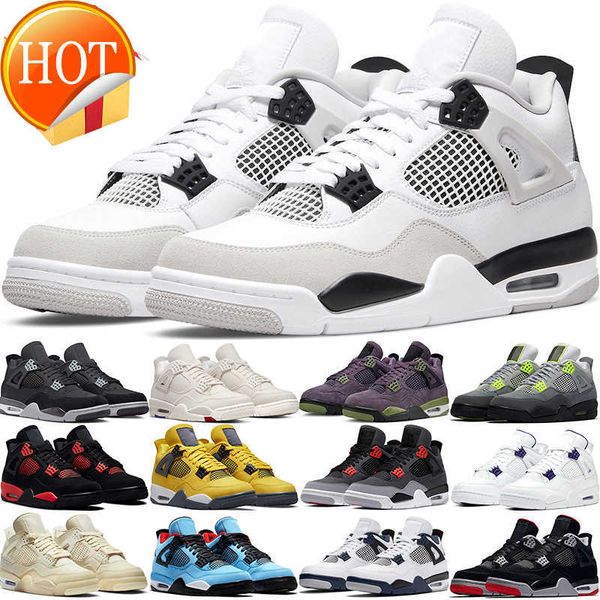 

mag basketball shoes 4 retro basketball shoe 4s military black blank canvas university blue white cement sail back cat mens trainer outdoor