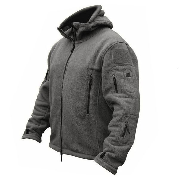 

men's jackets winter airsoft military men fleece tactical army green thermal hooded coat autumn outerwear mens clothing 221130, Black;brown