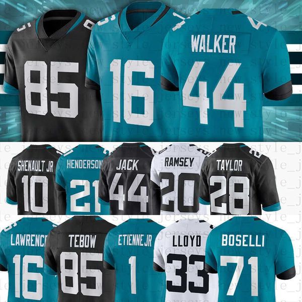 

jacksonvilles travon walker trevor lawrence football''nfl''jerseys josh allen travis etienne jr christian kirk james rob, Black;red