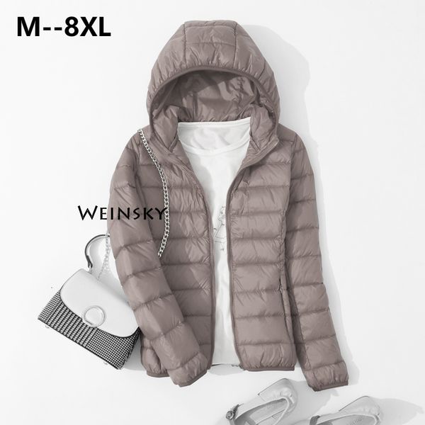

women's down parkas spring autumn women ultralight thin jacket white duck hooded jackets warm winter coat parka female portable outwear, Black