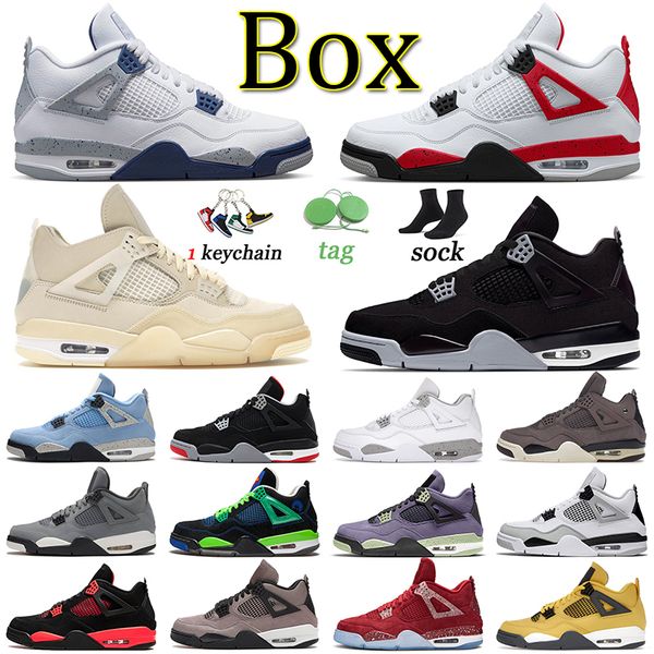 

ale jumpman 4 basketball shoes men trainers j4 off midnight navy 4s red cement women military black canvas sneakers white oreo sports sports