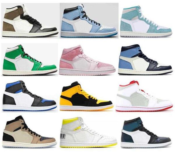

1 basketball shoes dark mocha turbo green lucky green chameleon mushroom pass the torch new love first class flight men 1s sports sneakers