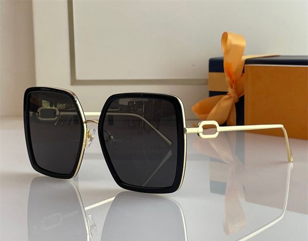 

fashion designer 1774 sunglasses for women classic square shape plate metal combination glasses summer elegant versatile style uv protection, White;black