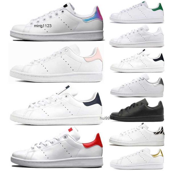 

2023 casual shoes sports sneakers flat trainers fashion triple black white oreo laser golden platform stan smith superstars men suu4