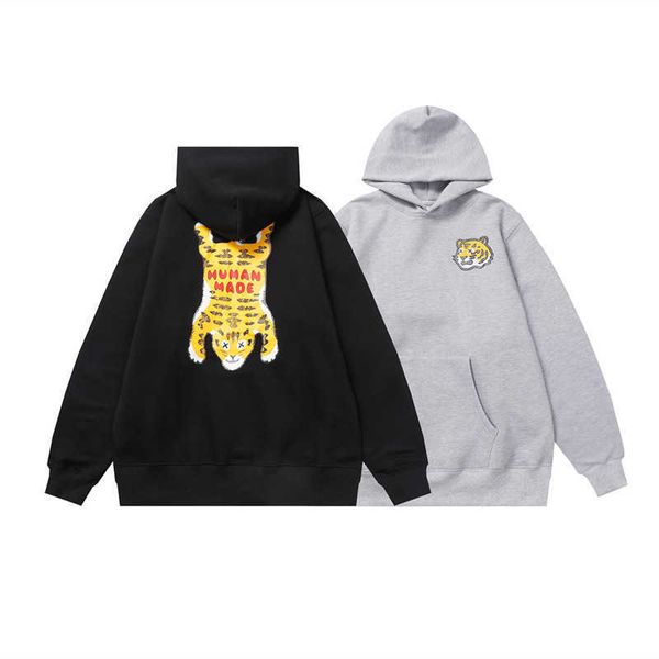 

mens hoody human designer cotton make hip hop autumn and winter made co bred tiger hair hoodie sweater men women loose pullover couple unise, Black