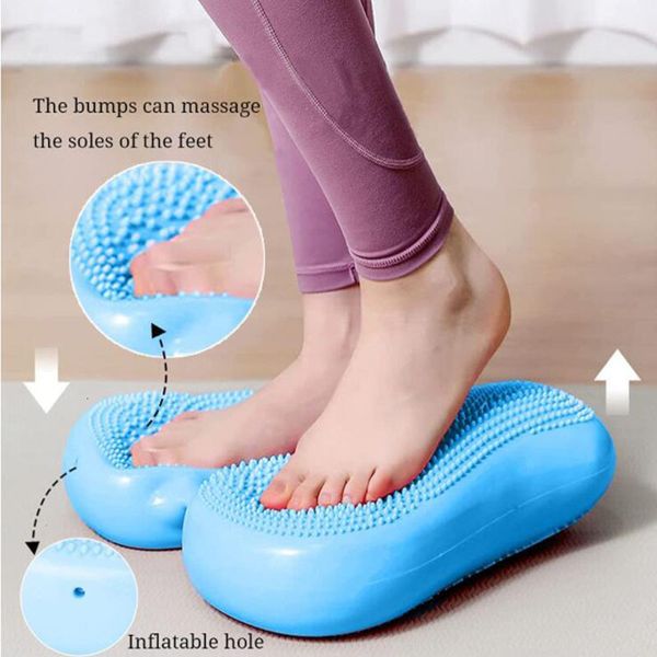 

steppers inflatable trainer gym equipment 3 in 1 balance pvc massage dots cushion board foot peddle exercising 221130
