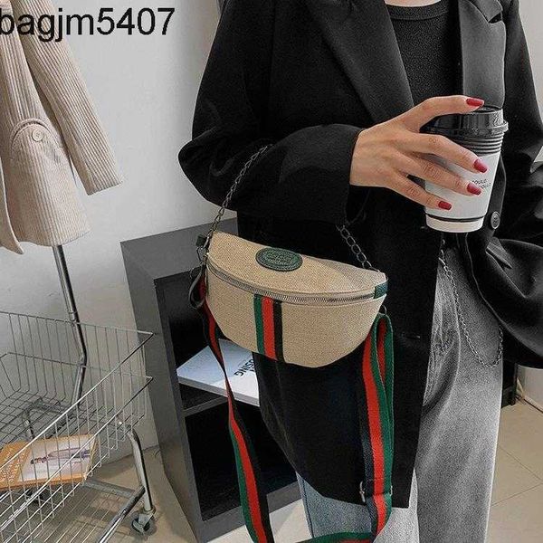 

design bag factory wholesale and retail light straw woven cht 2023 new fashion cross body small women's simple versatile waist