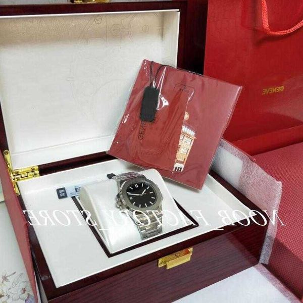 

watches u1 factory black automatic movement 40 mm watch classic 5711 transparent back wristwatches original box, Silver