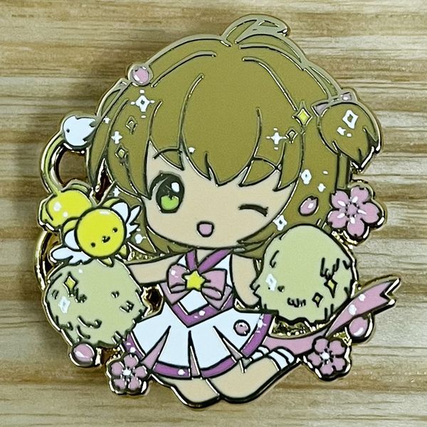 

cardcaptor sakura japanese cute anime movies games hard enamel pins collect metal cartoon brooch backpack hat bag collar lapel badges women, Blue