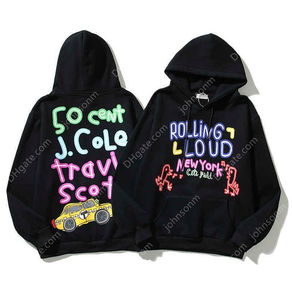 

2023 jack men's and women's hooded sweatshirt oversize loose streetwear casual winter, Black