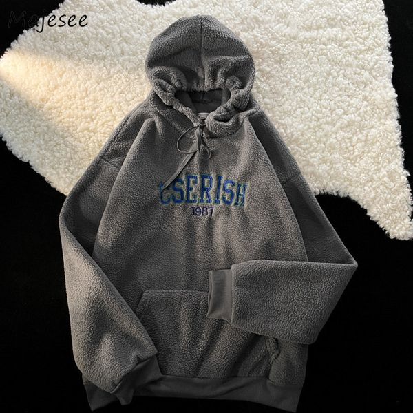 

men's hoodies sweatshirts men hooded clothes designer letter outwear high street preppy college ulzzang thick winter warm harajuku japa, Black