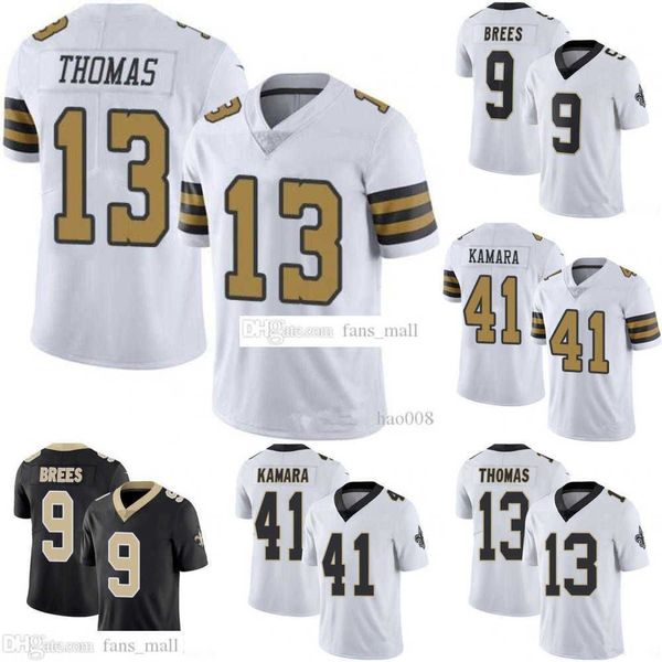 

2022 football new orleans''saints''jerseys 9 drew brees 41 kamara 13 thomas 7 taysom hill, Black;red