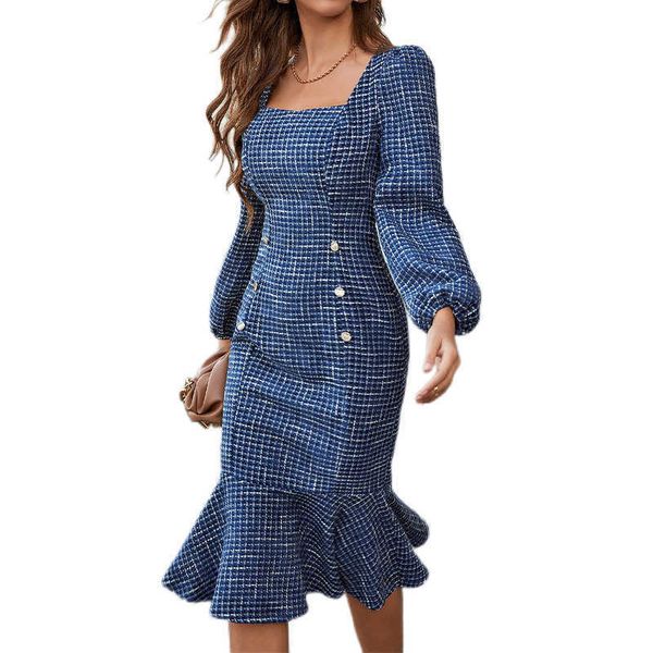 

party dresses mandylandy women elegant autumn winter mermaid dress office lady long sleeve square collar high waist corset bodycon dress t22, White;black