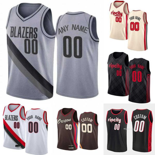 

75th custom men women youth portland''trail blazers''damian 0 lillard 00 joe ingles 5 eric bledsoe 27 jusuf nurkic baske, Black;red