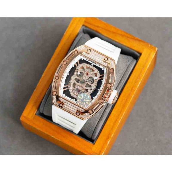 

multi-function superclone watches wristwatch designer luxury mens mechanical watch richa milles rm052 fully automatic movement sapphire mirr, Slivery;golden