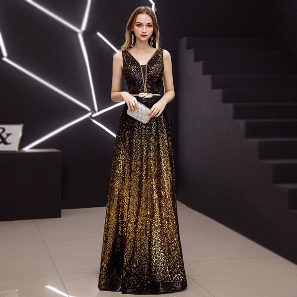 

2023 luxury gold mermaid evening dresses lace crystal beads sequin sweep train formal bridal pageant prom gowns custom made cocktail party g, Black;red