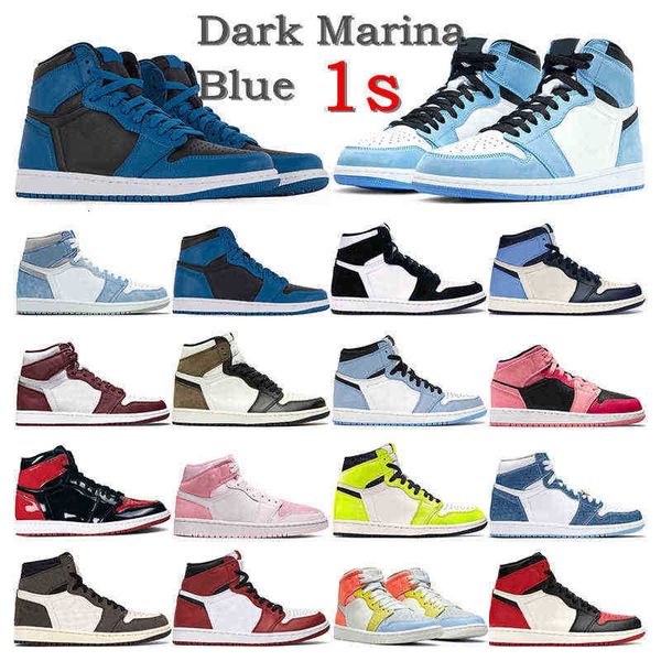 

mens basketball shoes 1s women university dark marina blue hyper royal dark mocha chicago digital pink pine green smoke grey sports sneakers