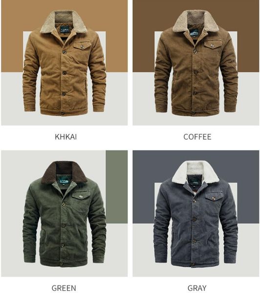 

winter warm corduroy jackets men plus size 5xl coats fur collar coat casual fleece male jacket windbreaker men outwear mm18llh52, Black;brown