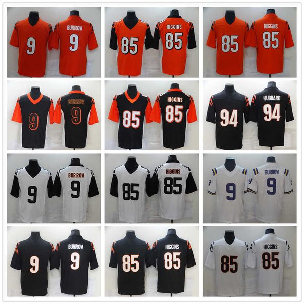 

football cincinnati''bengals''new jerseys 85 tee higgins 94 sam hubbard 9 joe burrow stitched jersey, Black;red