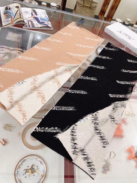 

fashion designer scarf wool knitted warm letter printed winter autumn cool women men long scarves, Blue;gray