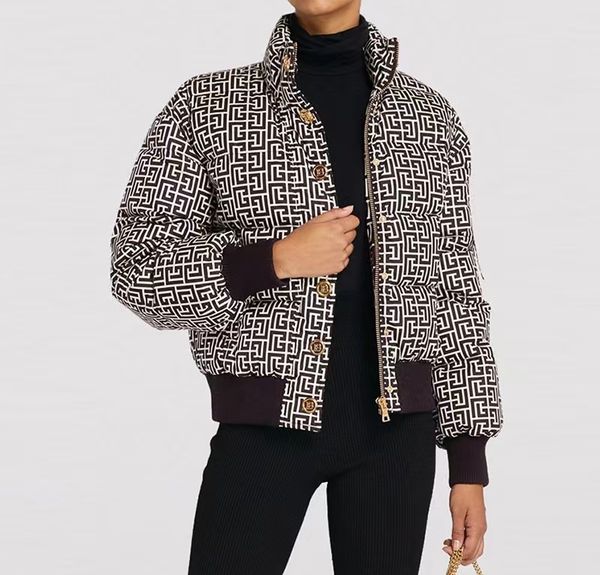 

high-quality geometric pattern fashion lady white duck down jacket and vest, Black